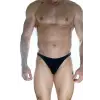Erkek Arkası Büzgülü Siyah Brazillian Slip