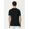 ERKEK Düz Tişört Bisiklet Yaka Regular Fit Yazlık Kısa kol T-Shirt - Siyah