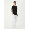 ERKEK Düz Tişört Bisiklet Yaka Regular Fit Yazlık Kısa kol T-Shirt - Siyah