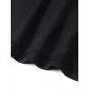 Erkek Kısa Kol Yazlık Tişört Bisiklet Yaka Baskılı Oversize T-Shirt - Siyah