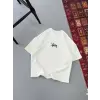 Erkek Kısa Kol Yazlık Tişört Bisiklet Yaka Baskılı Oversize T-Shirt - Beyaz