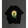 Erkek Baskılı T-Shirt Kısa Kol Bisiklet Yaka Regular Fit Yazlık Tişört - SiyahSiyah