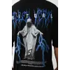 Erkek Baskılı Oversize  Kısa kol T-Shirt - Siyah