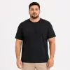 Erkek Battal Big Size Basic Tişört Bisiklet Yaka Rahat Kalıp T-Shirt - Siyah