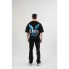 Erkek Tişört Yazlık Bisiklet Yaka Baskılı Kısa kol T-Shirt - Siyah