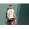 Erkek Kısa Kol Yazlık Tişört Bisiklet Yaka Baskılı Oversize T-Shirt - Beyaz