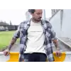 Erkek Tişort Bisiklet Yaka Baskılı Kısa kol T-Shirt - Beyaz