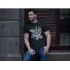 ERKEK Bisiklet Yaka Baskılı Kısa kol T-Shirt - Siyah