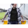 Erkek Tişört Yazlık Bisiklet Yaka Baskılı Kısa kol T-Shirt - Siyah