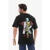 Erkek Baskılı T-Shirt Kısa Kol Bisiklet Yaka Regular Fit Rahat Kalıp Tişört -  Siyah
