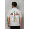 Erkek Baskılı T-Shirt Kısa Kol Bisiklet Yaka Regular Fit Rahat Kalıp Tişört -  Gri
