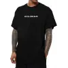 Erkek Baskılı T-Shirt Kısa Kol Bisiklet Yaka Regular Fit Rahat Kalıp Tişört - Siyah
