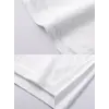 Erkek Tişört Bisiklet Yaka Kore sevimli ayı baskı Kısa Kol T-Shirt  - Beyaz