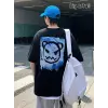 ERKEK  Tişört Bisiklet Yaka Kore tarzı baskı Kısa Kol t-shirt - Siyah