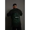 Erkek Kısa Kol Yazlık Tişört Bisiklet Yaka Baskılı Oversize T-Shirt - Siyah