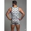 Erkek Desenli Tank Top Boxer Takım