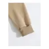Erkek 3 İplik Pamuklu Kapüşonlu Kanguru Cepli Sweatshirt Hoodie -  Bej