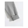 Erkek 3 İplik Pamuklu Kapüşonlu Kanguru Cepli Sweatshirt Hoodie - Boyalı Gri