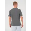 Erkek Düz Bisiklet Yaka Tişört Kısa Kol Yazlık T-Shirt - Antrasit