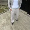 Erkek Fitilli Kadife Cepli Buggy Pantolon Oversize Rahat Kalıp - Gri