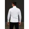 Erkek Fitilli Kazak Tam Boğazlı Balıkçı Yaka Triko 2li Set Beyaz-Siyah