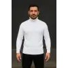 Erkek Fitilli Kazak Tam Boğazlı Balıkçı Yaka Triko 3lü Set Beyaz-Gri-Siyah