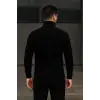 Erkek Fitilli Kazak Tam Boğazlı Balıkçı Yaka Triko 2li Set Bej-Siyah