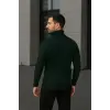 Erkek Fitilli Kazak Tam Boğazlı Balıkçı Yaka Triko 3lü Set  Bej-Haki-Siyah