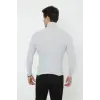 Erkek Fitilli Kaşkorse Kumaş Boğazlı Full Likralı Slimfit Body - Gri