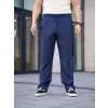 Erkek Keten Cepli Çıma Dikişli jogger Buggy Pantalon Rahat kalıp - Lacivert