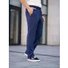 Erkek Keten Cepli Çıma Dikişli jogger Buggy Pantalon Rahat kalıp - Lacivert