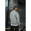 Erkek Kışlık Bisiklet Yaka 3 İplik Basic SweatShirt - Gri