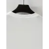 Erkek LB Baskılı Tişört Bisiklet Yaka Kısa Kol T-shirt - Beyaz