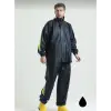 Erkek Motorcu Kurye Su Gecirmez Yağmurluk Takım - Siyah