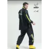 Erkek Motorcu Kurye Su Gecirmez Yağmurluk Takım - Siyah