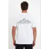 Erkek T-Shirt Nihilist Penguen Baskılı Bisiklet Yaka Kısa kol yazlık Tişört - Beyaz