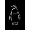 Erkek T-Shirt Nihilist Penguen Baskılı Bisiklet Yaka Kısa kol yazlık Tişört - Siyah
