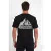 Erkek T-Shirt Nihilist Penguen Baskılı Bisiklet Yaka Kısa kol yazlık Tişört - Siyah