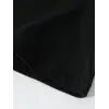 Erkek Kısa Kol Yazlık Tişört Bisiklet Yaka Baskılı Oversize T-Shirt - Siyah