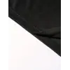 Erkek Baskılı Tişört Kısa Kol Bisiklet Yaka Oversize T-Shirt - Siyah