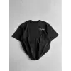 Erkek Baskılı T-Shirt Kısa Kol Bisiklet Yaka Regular Fit Yazlık Tişört - Siyah