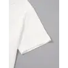 Erkek Sarj %1 Baskılı T-Shirt Kısa Kol Bisiklet Yaka Regular Fit Tişört - Beyaz