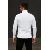 Erkek Tam Boğazlı Balıkçı Yaka Triko Kazak Kalın Fitilli - Beyaz