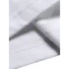 Erkek T-shirt Tavşan Baskılı Kısa Kollu Tişört - Beyaz