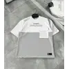ERKEK Tişört Torba Cepli Parçalı Kısa Kol T-Shirt - Gri