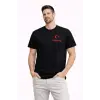 Erkek TÜRKİYE Ay Yıldız Baskılı Taraftar Forma T-Shirt - Siyah