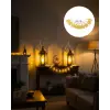 Ev Dekoru İçin Ramazan LED Işık Pilli Sıcak Sarı Cami Figürlü