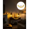Ev Dekoru İçin Ramazan LED Işık Pilli Sıcak Sarı Cami Figürlü