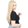 Fiber Sen Uzun Düz Peruk / Balköpüğü