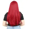 Fiber Sen Uzun Düz Peruk / Kızıl